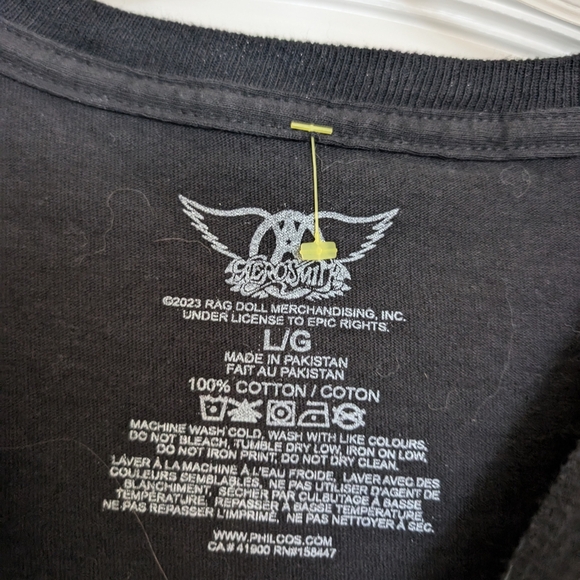 Aerosmith Black Graphic T-Shirt Tour Shirt Size Large - Picture 4 of 5
